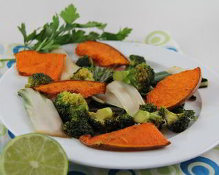 Запеченная пряная тыква с овощами в китайском стиле