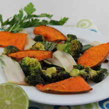 Рецепт Запеченная пряная тыква с овощами в китайском стиле