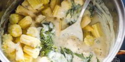 запеченная в соусе кукуруза