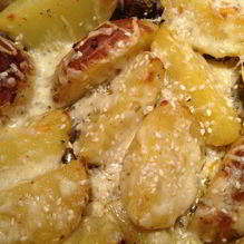 Рецепт Запеченный картофель с сыром и кунжутом