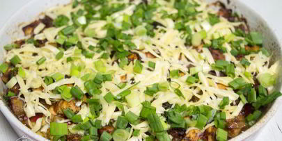 запеченные кабачки с курицей и овощами