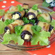 Рецепт Жареные баклажаны с начинкой