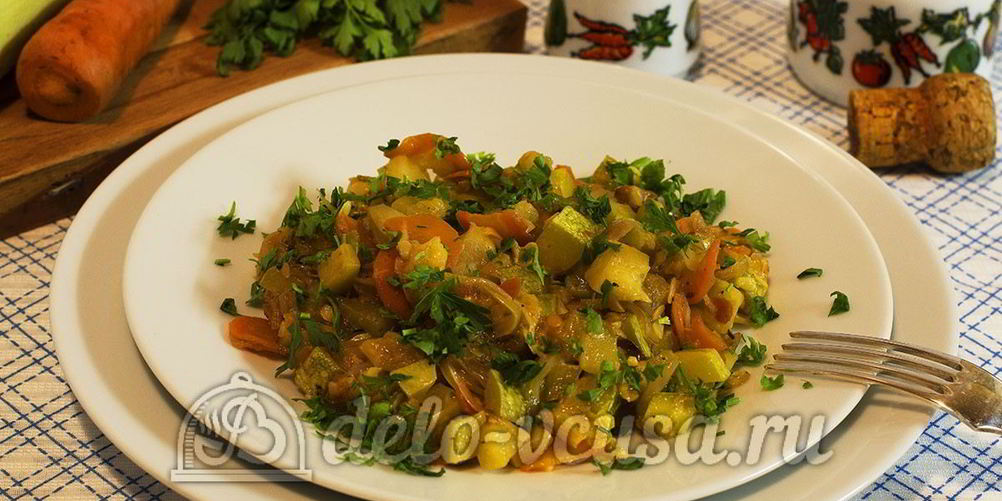 Рецепт жареные кабачки с морковью