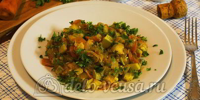 жареные кабачки с морковью