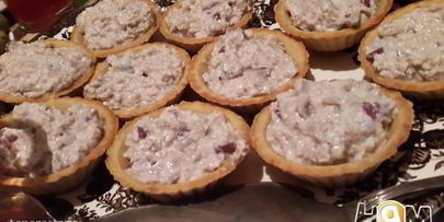 корзиночки с печенью трески