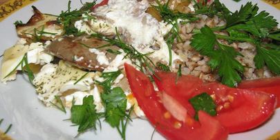 куриная печень с яблоками