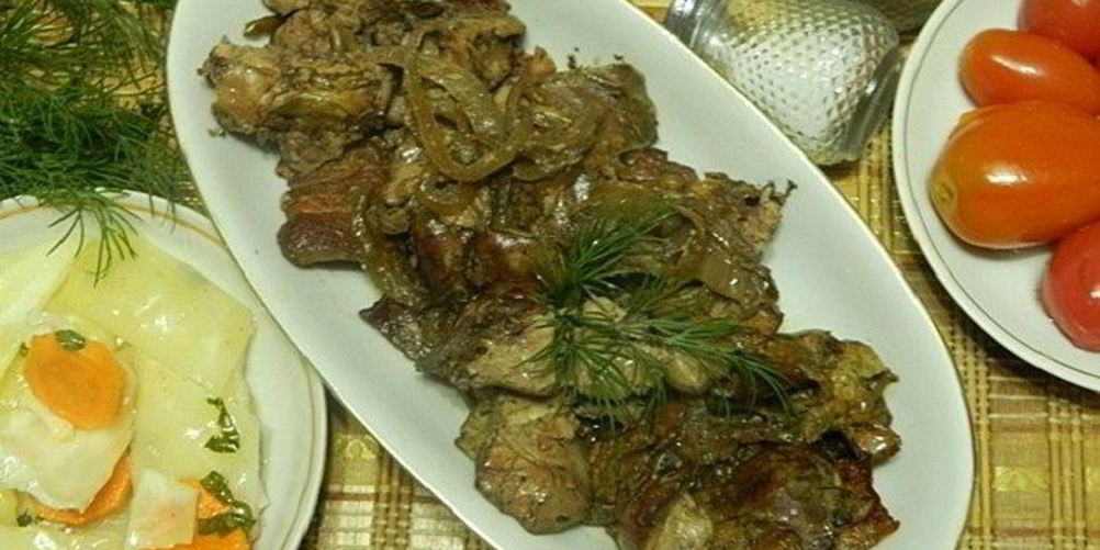Рецепт куриная печень, запеченная в фольге