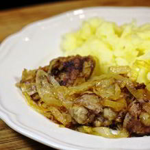 Рецепт Куриная печень, жареная с луком