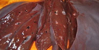 печень с грибами