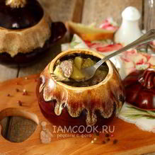 Рецепт Печень с картошкой в горшочке