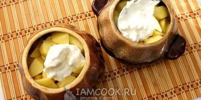 печень с картошкой в горшочке