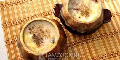 печень с картошкой в горшочке