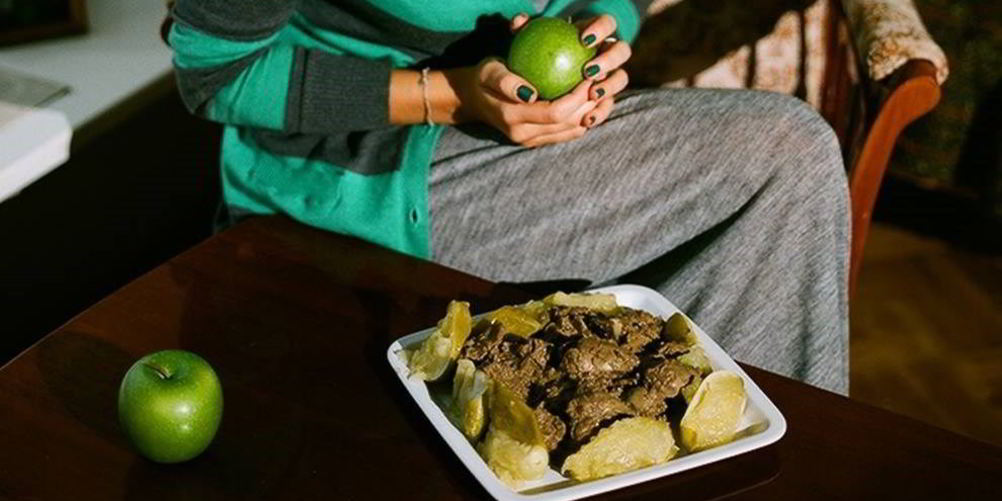 Рецепт печень с яблоками