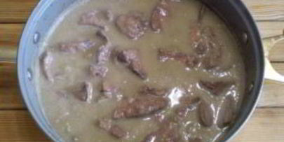 печень в сметане