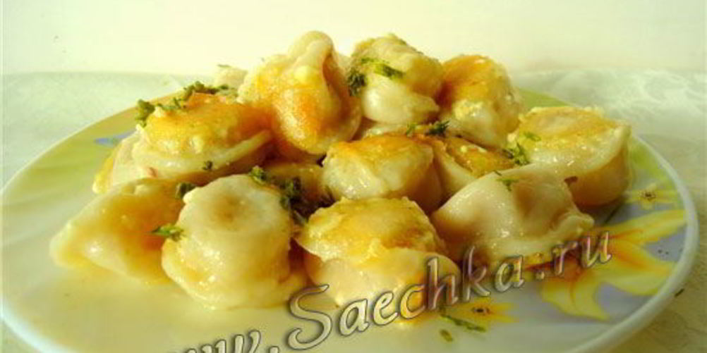 Рецепт пельмени в горшочке