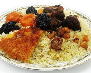 Азербайджанский плов с бараниной и каштанами