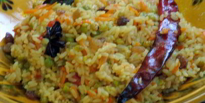 индийский овощной пряный плов