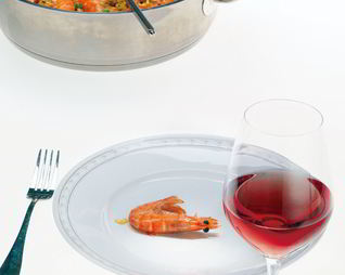 Паэлья с креветками и курицей