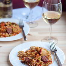 Рецепт Паэлья с курицей и Чоризо
