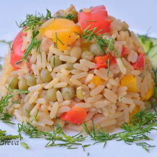 Паэлья с курицей и овощами