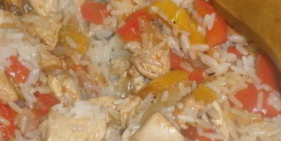 паэлья с курицей и овощами