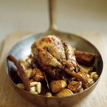 Рецепт Перепелка с каштанами и иранским пловом