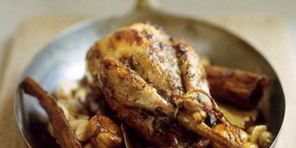 Рецепт перепелка с каштанами и иранским пловом