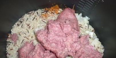 плов 4 риса с фаршем из индейки