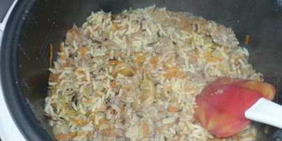 плов 4 риса с фаршем из индейки