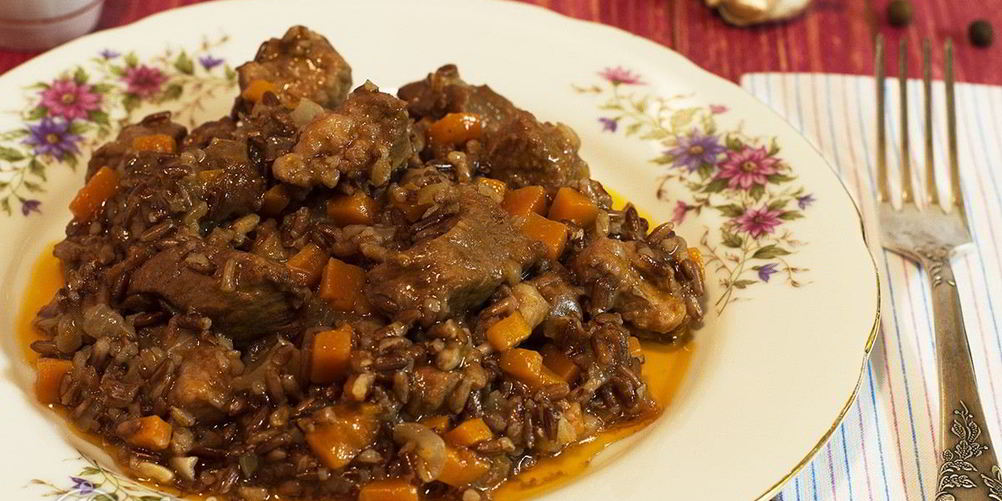 Рецепт плов из красного риса