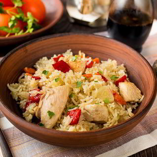 Плов из курицы со сладким перцем