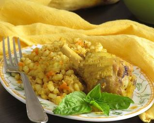 Плов из перловки с курицей в мультиварке