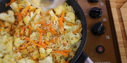 плов постный с овощами