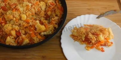 плов постный с овощами