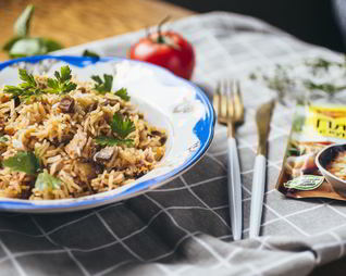 Плов с баклажанами