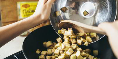 плов с баклажанами