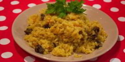 плов с белыми грибами