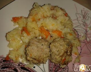 Плов с фрикадельками