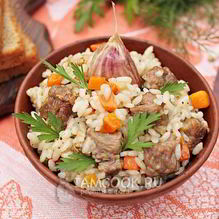 Рецепт Плов с говядиной на сковороде