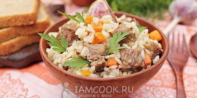 плов с говядиной на сковороде