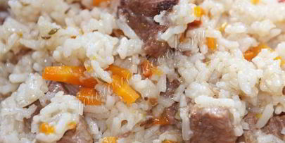 плов с говядиной в казане