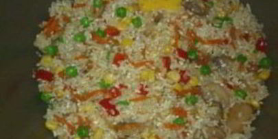 плов с грибами и овощами