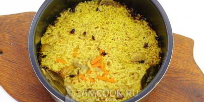 плов с грибами в мультиварке