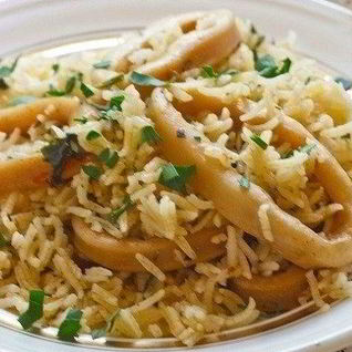 Плов с кальмарами