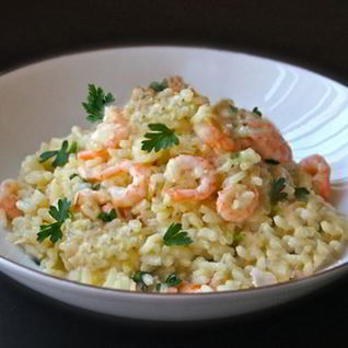 Плов с креветками