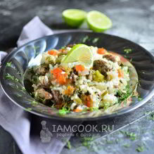 Рецепт Плов с куриными сердечками в мультиварке