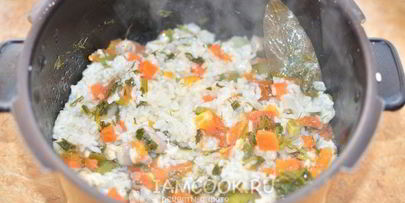 плов с куриными сердечками в мультиварке