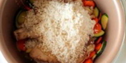 плов с курицей и кабачками