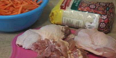 плов с курицей и курагой в мультиварке