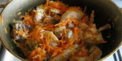 плов с курицей в утятнице